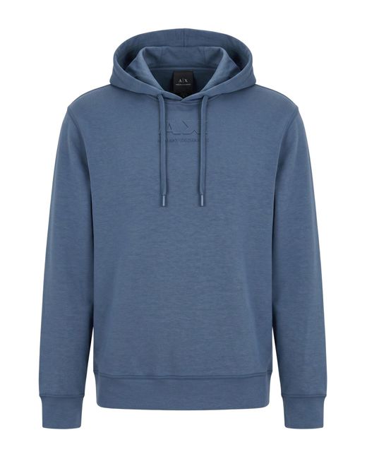 ARMANI EXCHANGE Blue Sweatshirt Modal, Polyester, Elastane for men