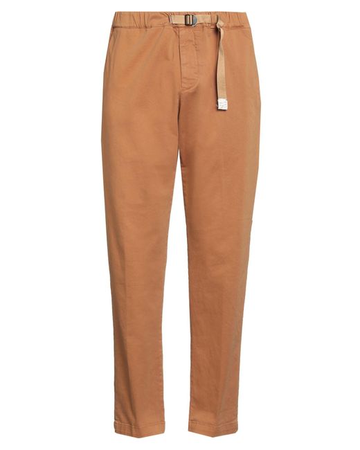 White Sand Brown Pants Cotton, Elastane for men