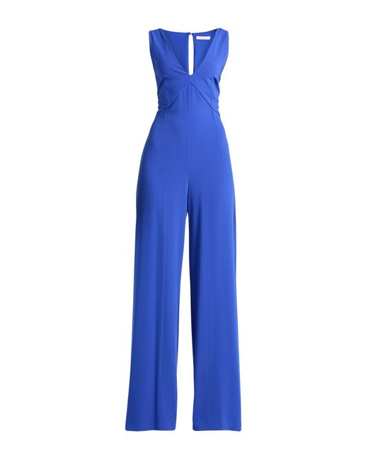 Patrizia Pepe Blue Jumpsuit Polyester, Elastane