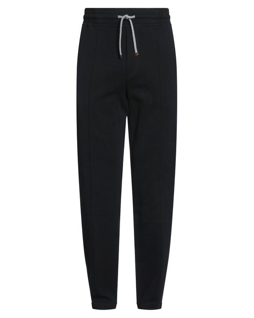 Brunello Cucinelli Black Pants Cotton, Elastane for men