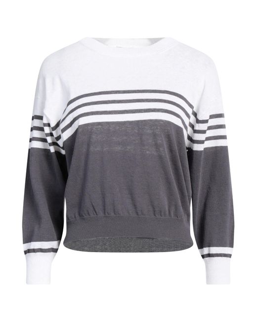 Peserico EASY Gray Sweater Cotton, Linen, Polyamide