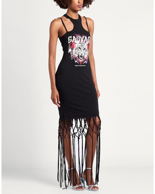 Versace Jeans Couture White Maxi Dress Cotton, Elastane