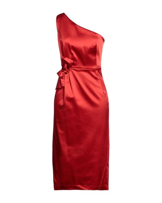 P.A.R.O.S.H. Red Midi Dress