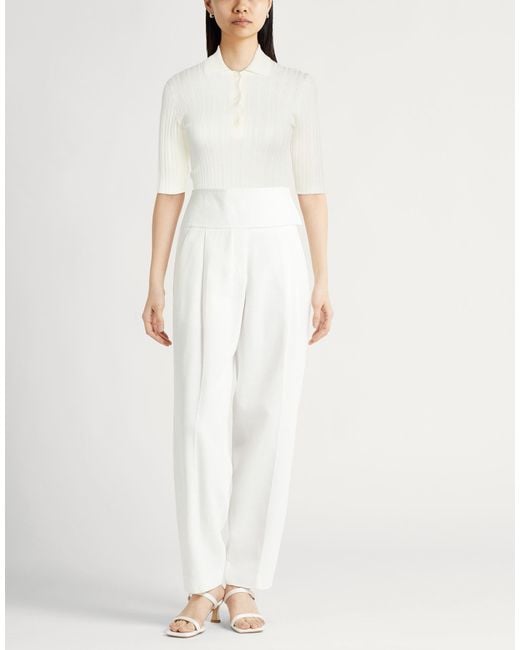 Fabiana Filippi White Polo Shirt Silk, Cotton
