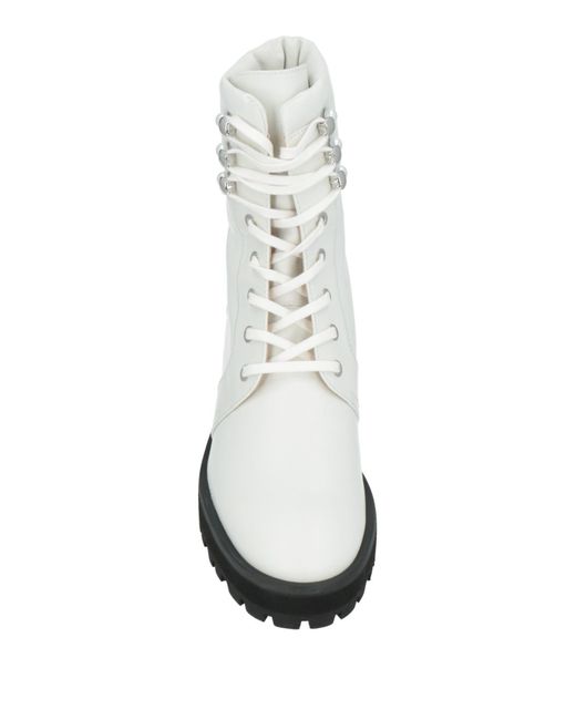 Stuart Weitzman White Ankle Boots