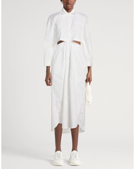 Isabel Benenato White Maxi Dress Cotton