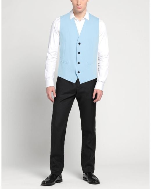Barbati Blue Tailored Vests for men