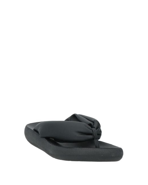 Ancient Greek Sandals Black Thong Sandal