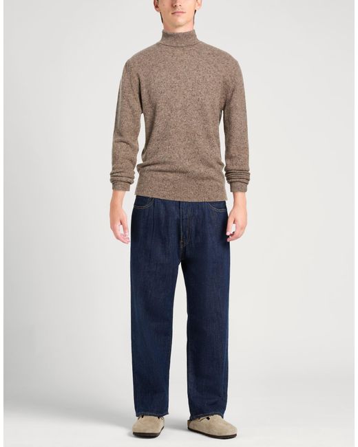 Messagerie Brown Light Turtleneck Wool, Recycled Polyamide, Silk for men