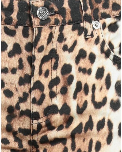 Roberto Cavalli Brown Pants Cotton, Elastane