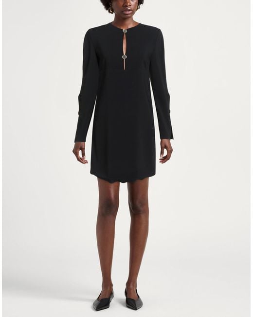 Pinko Black Mini Dress Polyester, Elastane