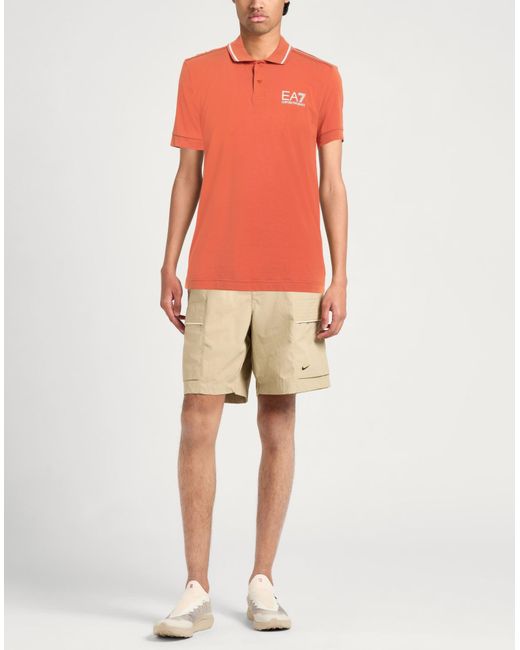 EA7 Orange Polo Shirt for men