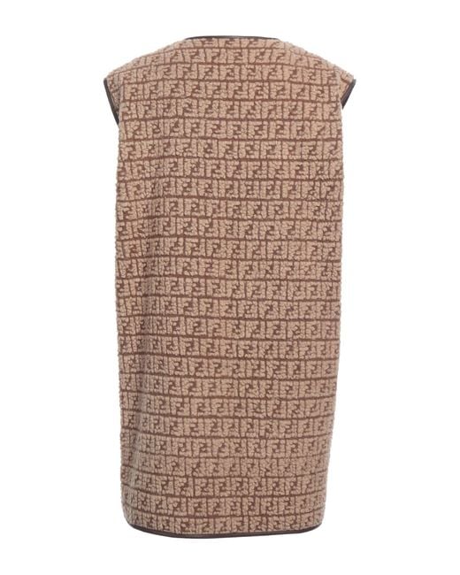 Fendi Brown Vest Virgin Wool, Polyester, Cashmere, Lambskin for men