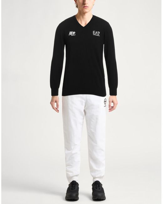 EA7 Black Sweater Cotton for men