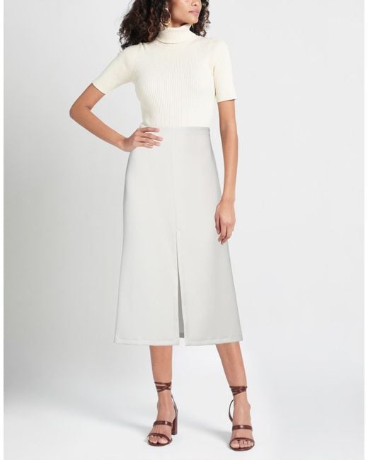Patrizia Pepe White Midi Skirt