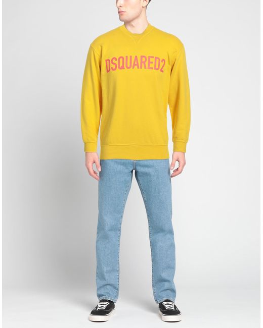DSquared² Yellow Sweatshirt for men