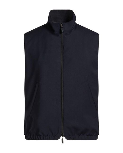 Boglioli Blue Vest Wool, Polyester, Elastane for men
