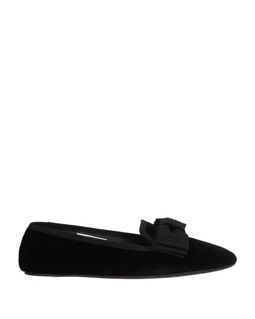 Dolce & Gabbana Black Ballet Flats Textile Fibers