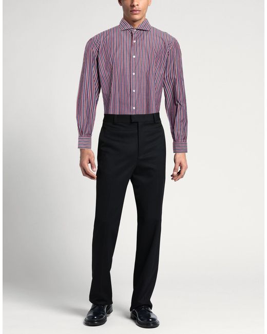 Mazzarelli Purple Shirt Cotton for men