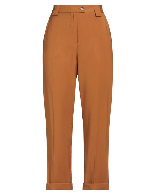 Siste's Brown Pants Viscose, Polyester