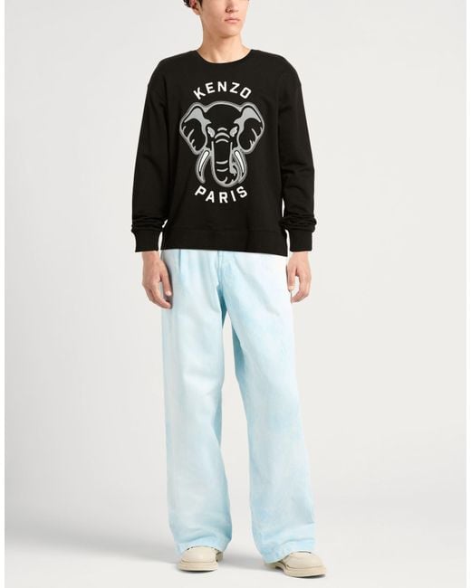 KENZO Black Sweatshirt Cotton, Elastane, Polyester for men