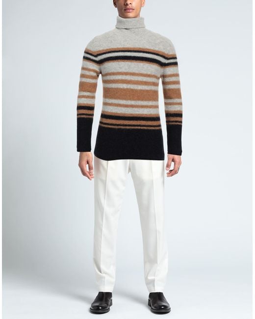 Irish Crone Gray Light Turtleneck Acrylic, Alpaca Wool, Polyamide, Wool for men