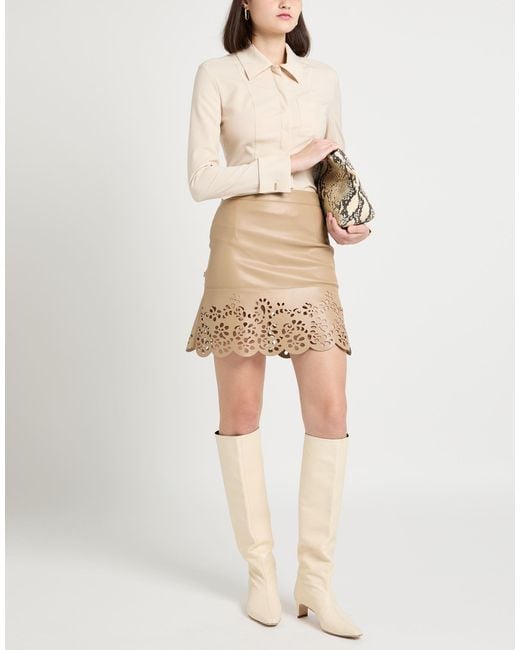 Jijil Natural Sand Mini Skirt Polyester