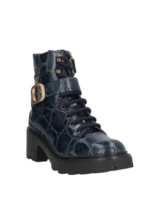 Tod's Blue Ankle Boots