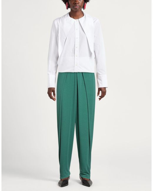 Jijil Green Pants Polyester, Viscose, Elastane