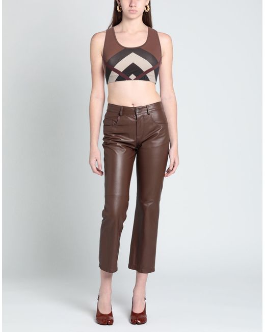 Top Burberry de color Brown