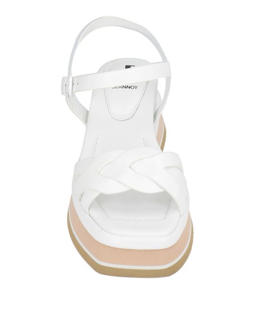 Jeannot White Sandals Leather