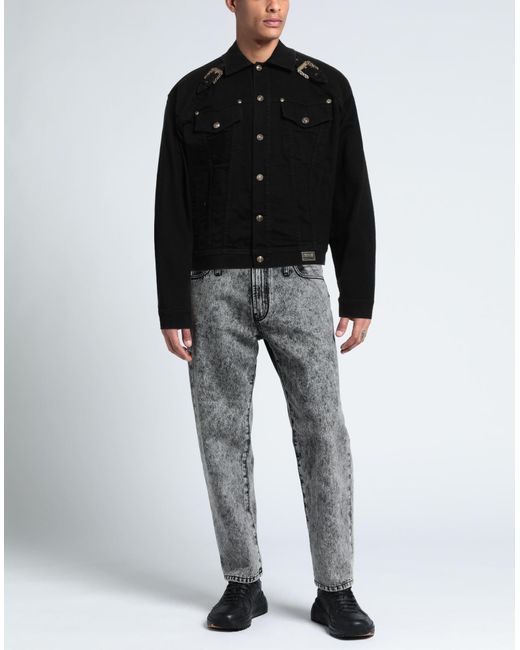 Versace Black Denim Outerwear for men