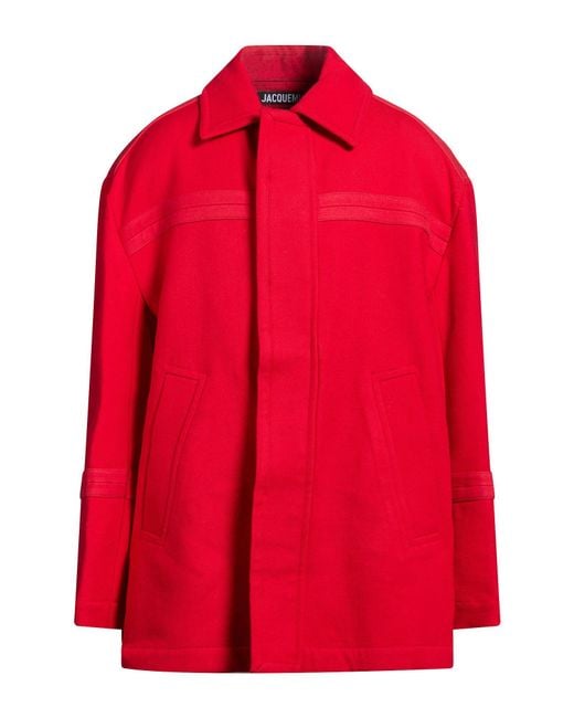Jacquemus Red Coat Wool for men