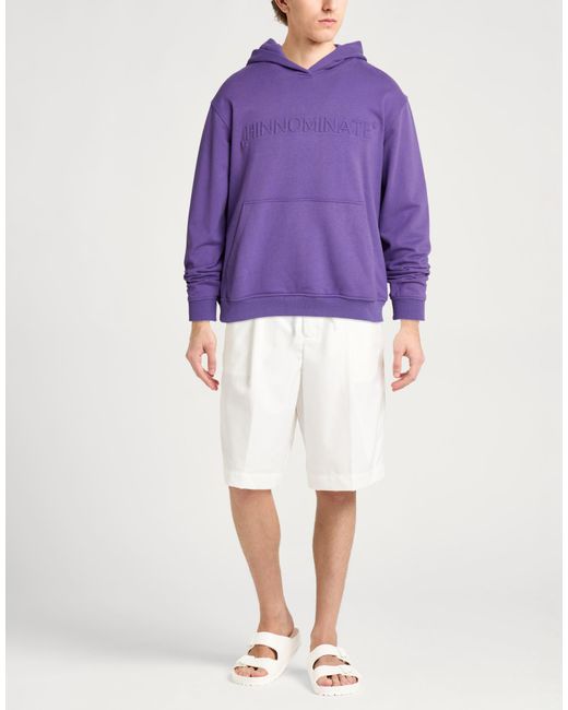 hinnominate Purple Sweatshirt Cotton, Elastane for men
