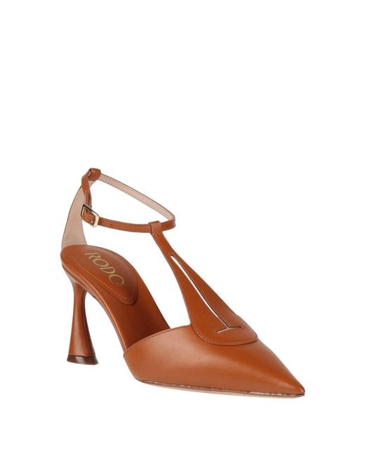 Rodo Brown Pumps Leather