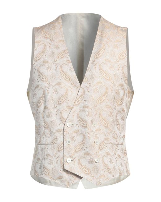 Lardini White Tailored Vest Polyester for men