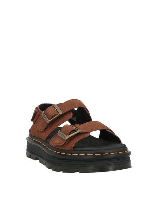 Dr. Martens Brown Zebzag Sandal Tumbled Nubuck Sandals Leather