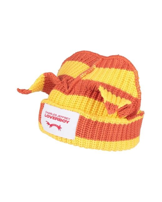 Charles Jeffrey Orange Hat for men