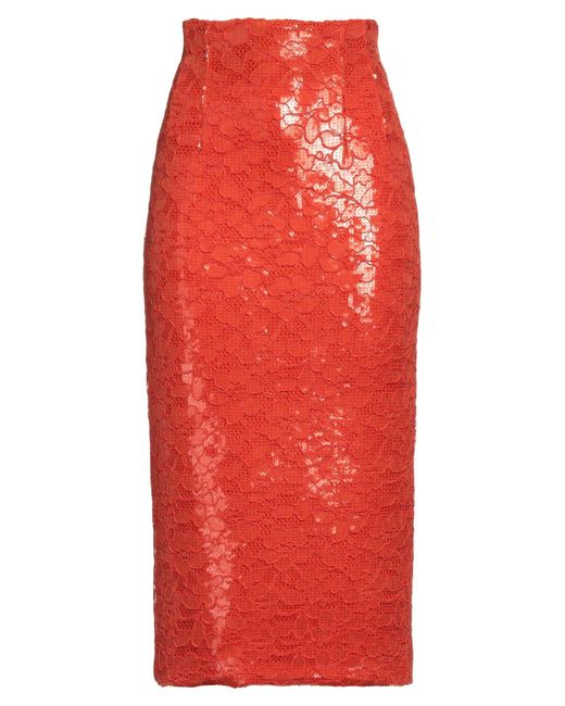 LAQUAN SMITH Red Midi Skirt