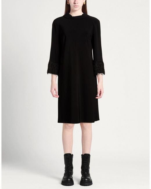 Joseph Ribkoff Black Midi Dress Polyester, Elastane