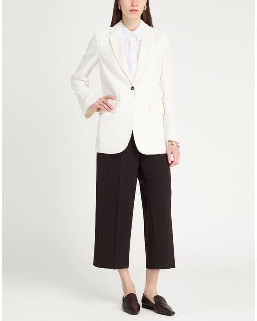 Co.Go White Blazer Viscose, Linen, Elastane