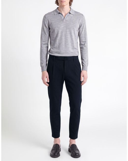 Dondup Blue Pants Polyester, Virgin Wool, Elastane for men