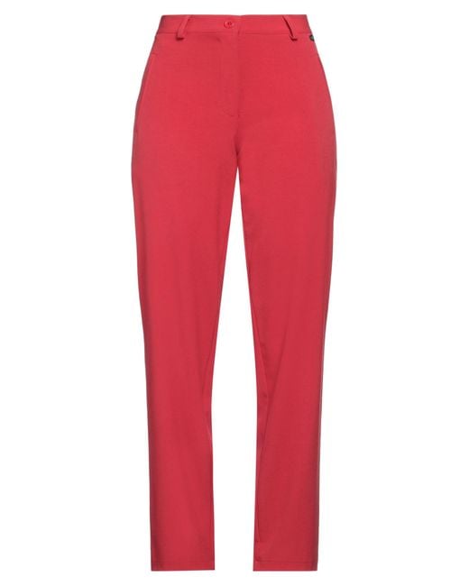 Dixie Red Pants Polyester, Viscose, Elastane