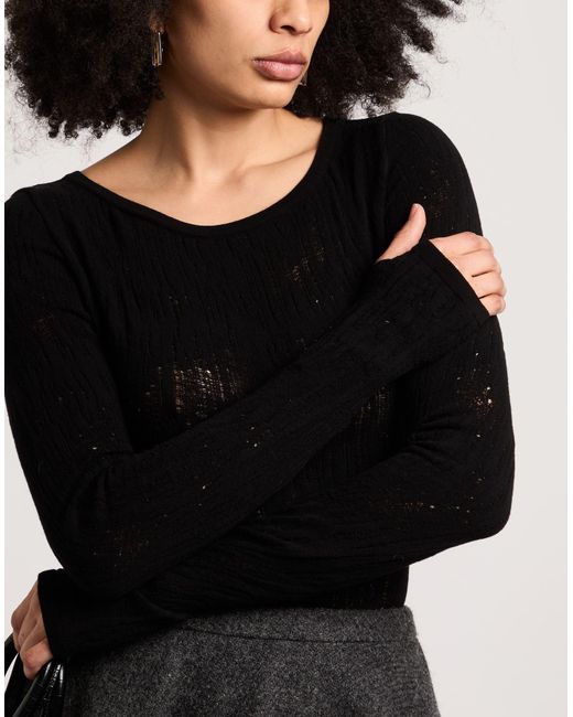 Isabel Benenato Black Sweater Viscose, Polyester