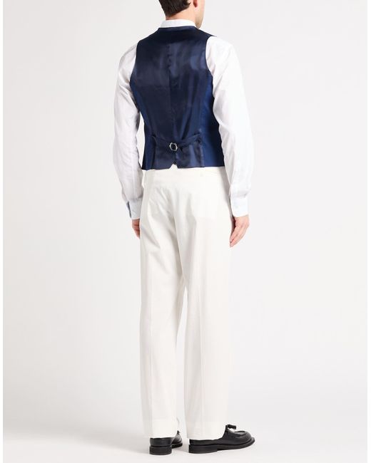Lardini Blue Tailored Vest Wool, Cupro for men