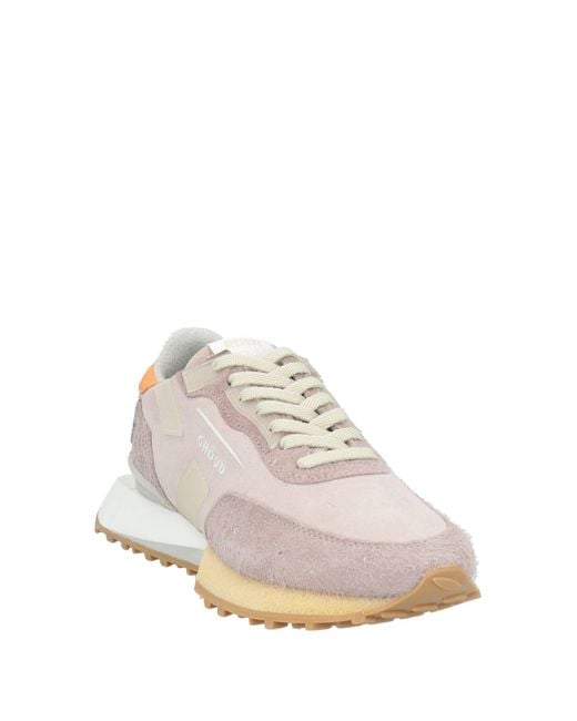 GHOUD VENICE Gray Taupe Sneakers Leather, Textile Fibers