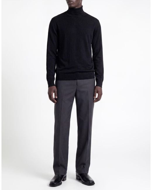 Roberto Collina Black Turtleneck Wool for men