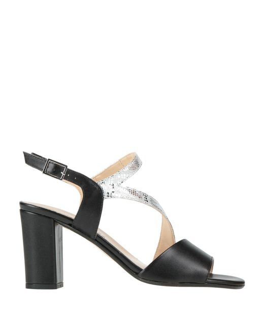 Cinzia Soft Black Sandals Leather
