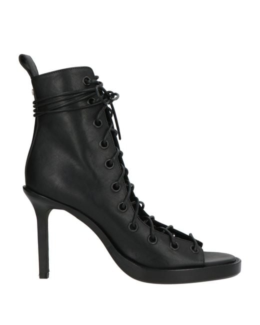 Ann Demeulemeester Black Ankle Boots Leather