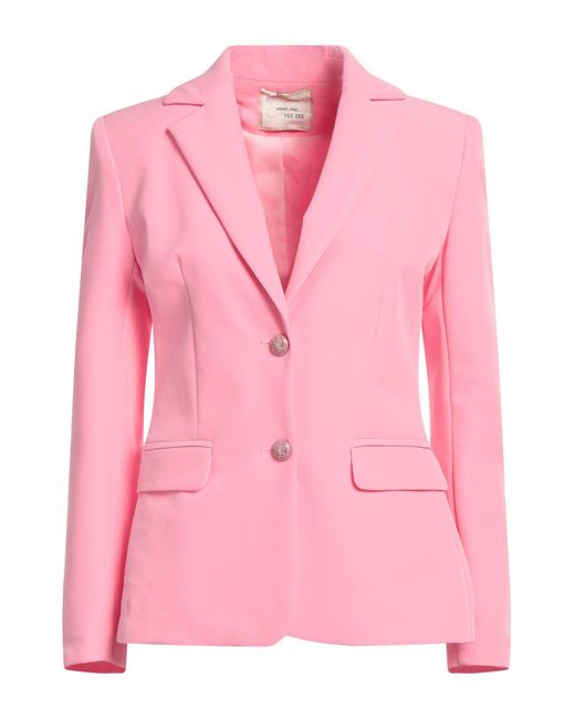 Yes Zee Pink Blazer Polyester, Elastane